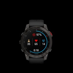 GARMIN - Epix (Sapphire) Gen 2 smartwatch i titanium m. sort silikonerem