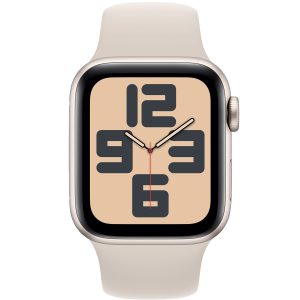 Apple Watch SE GPS 40mm Starlight Aluminium Sport Band S/M MR9U3 - Unisex - 40 mm - Smartwatch - Digitalt/Smartwatch - Safirglas
