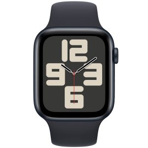 Apple Watch SE GPS 44mm Midnight Aluminium Sport Band S/M MRE73 - Unisex - 44 mm - Smartwatch - Digitalt/Smartwatch - Safirglas