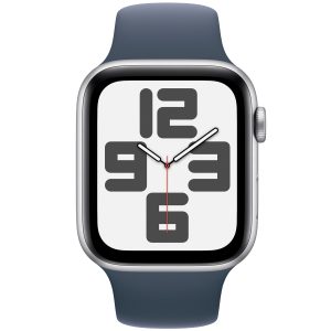 Apple Watch SE GPS 44mm Silver Aluminium Sport Band M/L MREE3 - Unisex - 44 mm - Smartwatch - Digitalt/Smartwatch - Safirglas