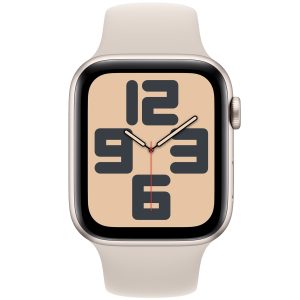 Apple Watch SE GPS 44mm Starlight Aluminium Sport Band S/M MRE43 - Unisex - 44 mm - Smartwatch - Digitalt/Smartwatch - Safirglas