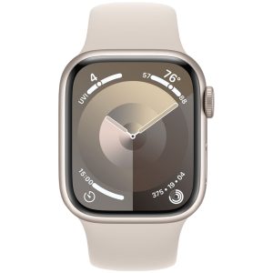 Apple Watch Series 9 GPS 41mm Starlight Case Starlight Sport Band S/M MR8T3 - Unisex - 41 mm - Smartwatch - Digitalt/Smartwatch