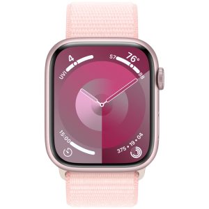 Apple Watch Series 9 GPS 45mm Pink Case Light Pink Sport Loop MR9J3 - Unisex - 45 mm - Smartwatch - Digitalt/Smartwatch